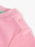 Frugi Baby Little Creature Organic Cotton Macaw Applique T-Shirt, Pink Marl/Multi