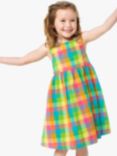 Frugi Kids' Arya Organic Cotton Gingham Summer Dress, Summertime