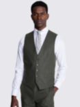 Moss Tailored Fit Wool Blend Performance Waistcoat, Army Green