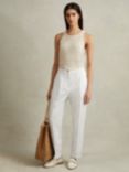 Reiss Farrah Linen Blend Trousers, White