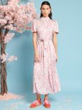 Sister Jane Kanzan Floral Print Midi Dress, Pink