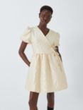 Sister Jane Dream Lilith Jacquard Mini Wrap Dress, Cream