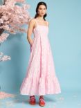 Sister Jane Kite Floral Jacquard Maxi Dress, Pink