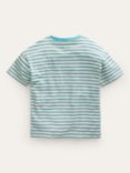 Boden Kids' Boucle Relaxed T-Shirt, Ivory/Aqua Pineapple