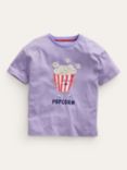 Mini Boden Kids' Popcorn Boucle T-Shirt, Lavender