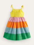 Mini Boden Kids' Applique Colour Block Palm Tree Dress, Multi