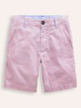 Mini Boden Kids' Seersucker Stripe Chino Shorts, Jam Red/Blue