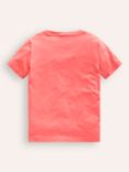 Mini Boden Kids' Toucan Applique T-Shirt, Coral Pink