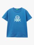 Benetton Kids' UCB Graphic Logo Short Sleeve T-Shirt, Bluette