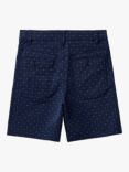 Benetton Kids' Micro Print Bermuda Shorts, Blue