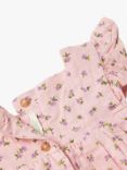 Benetton Baby Floral Print Linen Blend Dress, Pink