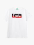 Benetton Kids' UCB Short Sleeve T-Shirt, Optical White