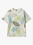 Benetton Kids' Leaf Print T-Shirt