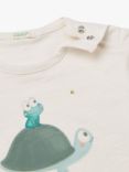 Benetton Baby Take Your Time Short Sleeve T-Shirt, Cream