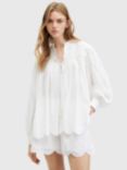 AllSaints Etti Organic Cotton Shirt, Off White