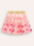 Mini Boden Kids' Tulle Star Mini Skirt, Pink Stars
