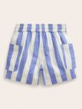 Mini Boden Kids' Pocket Stripe Shorts, Blue/ Ivory