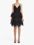 True Decadence Sophie Hanky Hem Mini Dress, Black