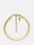 Jigsaw Chunky Snake Chain Bracelet, Gold