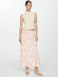 Mango Julieta Floral Maxi Skirt, Natural White/Multi