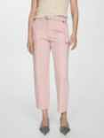 Mango Straight Leg Trousers, Light Pastel Purple