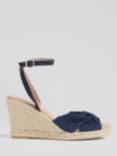 L.K.Bennett Angela Suede Wedge Espadrille Sandals, Navy