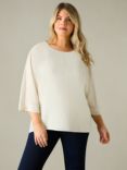 Live Unlimited Curve Textured Overlay Top, White