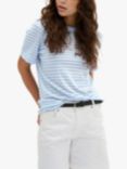 MY ESSENTIAL WARDROBE Lisa Striped Short Sleeve T-Shirt, Cashmere Blue Stripe
