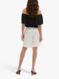 MY ESSENTIAL WARDROBE Melissa Bardot Ruffle Top, Black