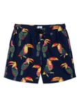 Chelsea Peers Toucan Print Swim Shorts, Navy/Multi