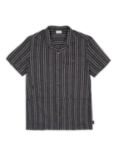 Chelsea Peers Linen Blend Stripe Shirt, Black/White