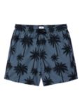 Chelsea Peers Midnight Palm Print Swim Shorts, Navy/Blue