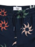 Chelsea Peers Kids' Sun Swirl Print Swim Shorts, Navy/Multi