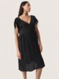 Soaked In Luxury Kehlani Open Back Short Sleeve Dress, Black