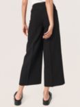 Soaked In Luxury Corinne High Waist Wide Legs Culottes Trousers, Black