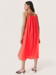 Soaked In Luxury Kehlani Spaghetti Strap Midi Slip Dress, Hot Coral