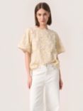 Soaked In Luxury Lucia Textured Cotton Blouse, Whisper White