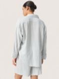 Soaked In Luxury Belira Linen Blend Striped Casual Fit Shirt
