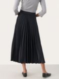 Part Two Veneda Pleated Midi Skirt, Dark Navy
