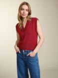 Baukjen Charlene Organic Cotton Blend Knitted Tank Top, Crimson Red