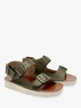 Young Soles Kids' Spike Leather Sandals, Olive