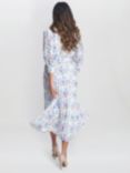 Gina Bacconi Sicily Jacquard Abstract Print Midi Pleated Dress, Multi