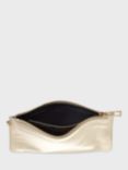 Hobbs Lundy Metallic Leather Clutch Bag, Gold