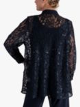 chesca Sequin Lace Shirt, Dark Navy