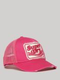 Superdry Mesh Embroidery Baseball Cap, Fluro Pink