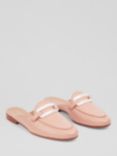 L.K.Bennett Evelyn Backless Leather Loafers, Pink