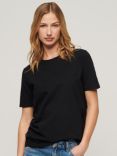 Superdry Essential Logo Embroidered T-Shirt, Black