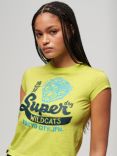 Superdry Varsity Burnout T-Shirt, Lemon Tonic