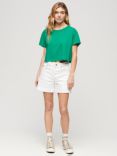 Superdry Slouchy Cropped T-Shirt, Summer Green