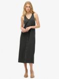 Superdry Beach Jersey Vest Midi Dress, Black